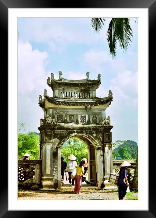 Vietnamese Archway Framed Mounted Print by Nathalie Hales