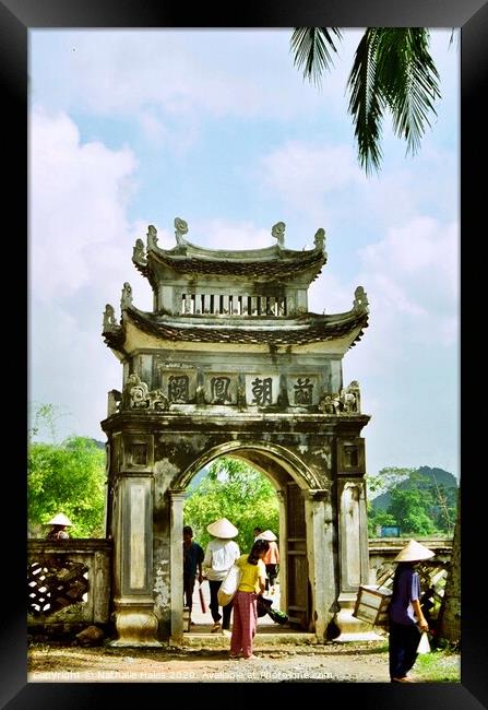 Vietnamese Archway Framed Print by Nathalie Hales
