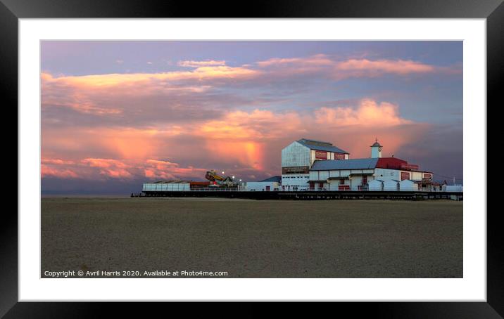 Brittania pier Great Yarmouth Framed Mounted Print by Avril Harris