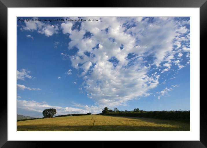 Clouds over Raddon Hill Framed Mounted Print by Pete Hemington