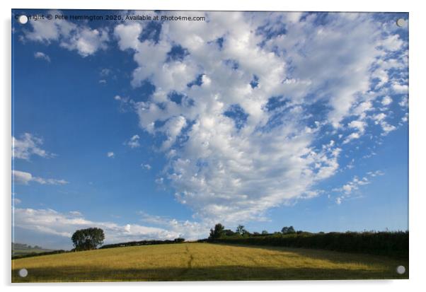 Clouds over Raddon Hill Acrylic by Pete Hemington