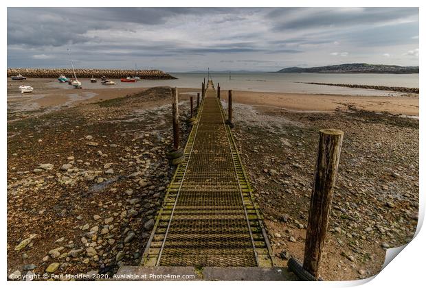 Rhos-On-Sea beach Print by Paul Madden