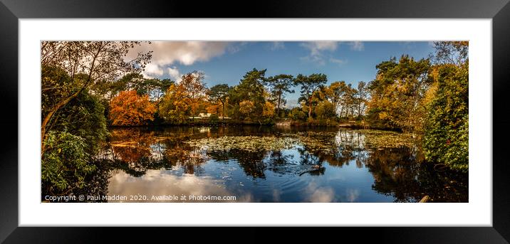 Royden Park Lake Framed Mounted Print by Paul Madden