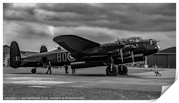 Avro Lancaster - PA474 Print by Kev Robertson