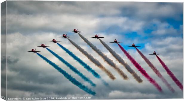 The Red Arrows 2008 Canvas Print by Kev Robertson