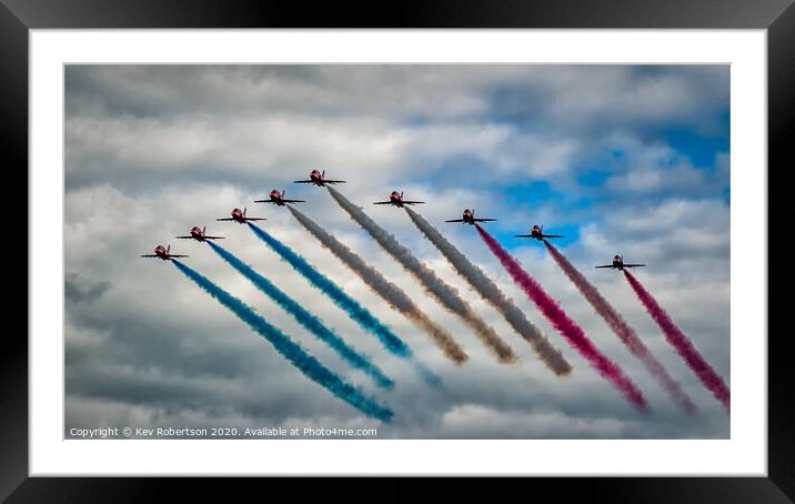 The Red Arrows 2008 Framed Mounted Print by Kev Robertson