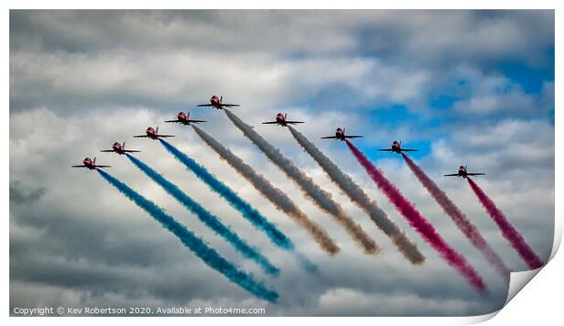 The Red Arrows 2008 Print by Kev Robertson