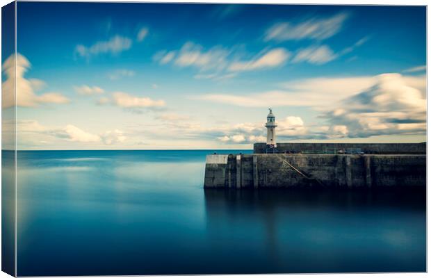 Mevagissey Lighthouse, Cornwall Canvas Print by Maggie McCall