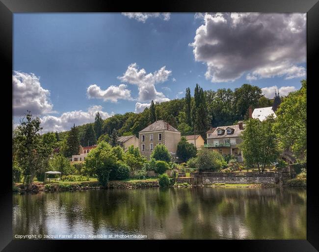 Argenton-sur-Creuse Reflections  Framed Print by Jacqui Farrell