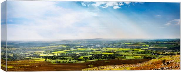 Tavistock and Environs from Cox Tor, Dartmoor Canvas Print by Maggie McCall