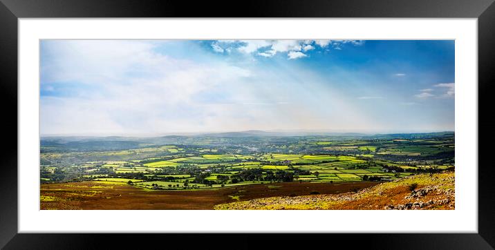 Tavistock and Environs from Cox Tor, Dartmoor Framed Mounted Print by Maggie McCall