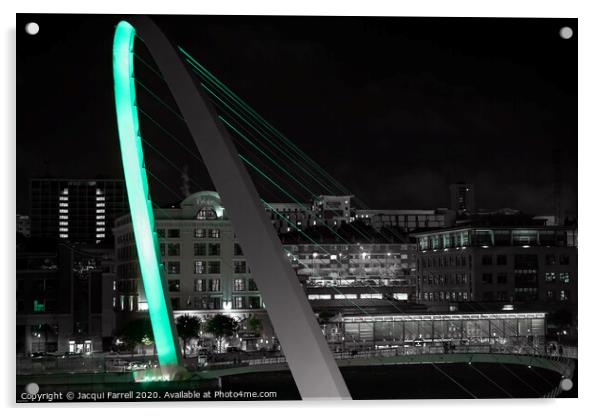 Gateshead Millennium Bridge  Acrylic by Jacqui Farrell