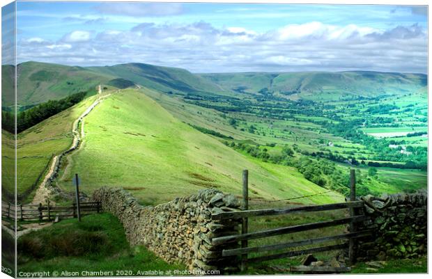 Mam Tor  Canvas Print by Alison Chambers