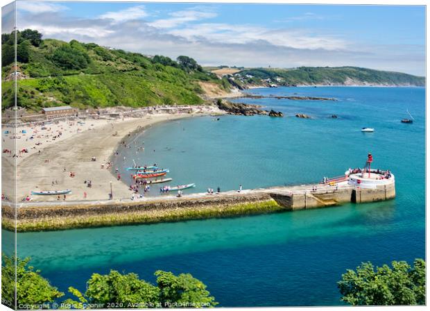 Looe and The Banjo Pier Canvas Print by Rosie Spooner