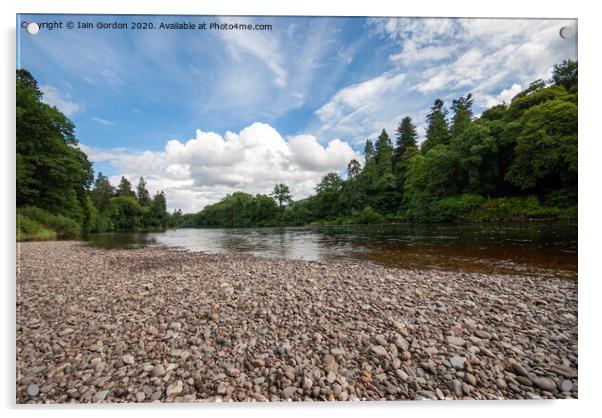 River Tay at Dunkeld Perthshire Scotland Acrylic by Iain Gordon