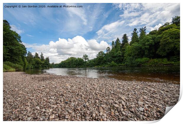 River Tay at Dunkeld Perthshire Scotland Print by Iain Gordon