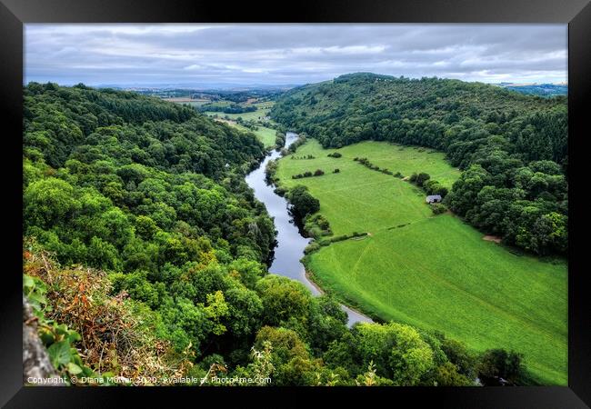 The River Wye at Symonds Yat Gloucestershire Framed Print by Diana Mower
