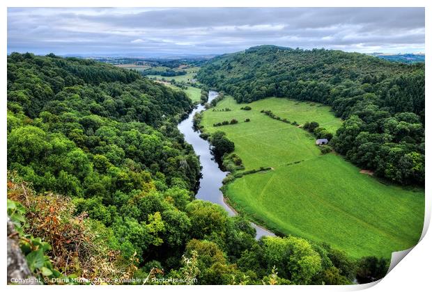 The River Wye at Symonds Yat Gloucestershire Print by Diana Mower