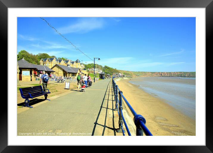 Promenade looking towards the Brigg at Filey in Yorkshire. Framed Mounted Print by john hill