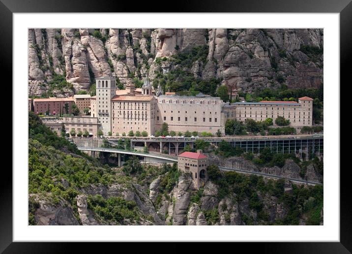 Santa Maria de Montserrat Monastery in Spain Framed Mounted Print by Artur Bogacki