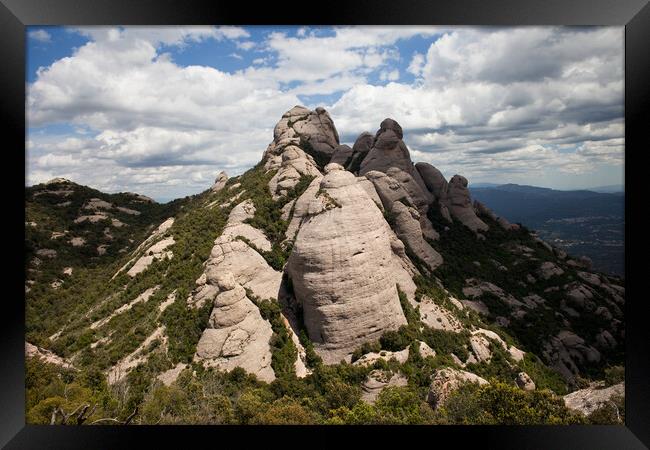 Montserrat Mountain in Spain Framed Print by Artur Bogacki