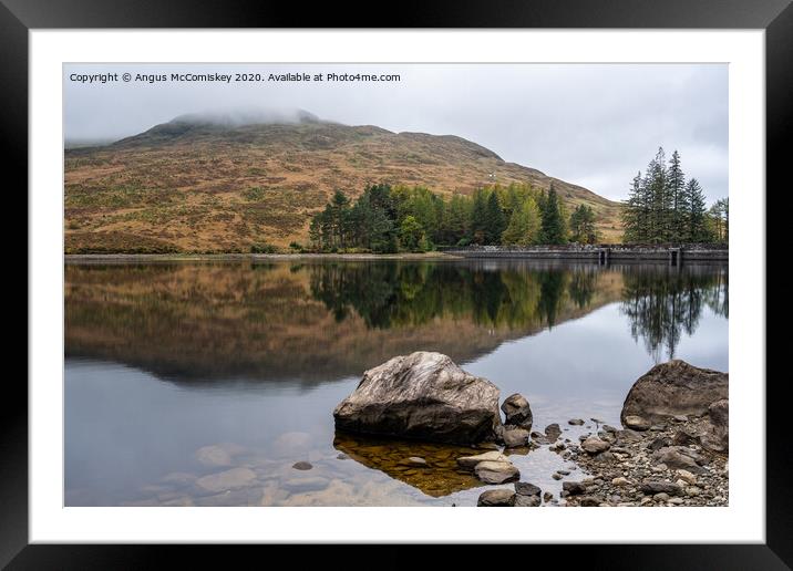 View across Loch Arklet Framed Mounted Print by Angus McComiskey