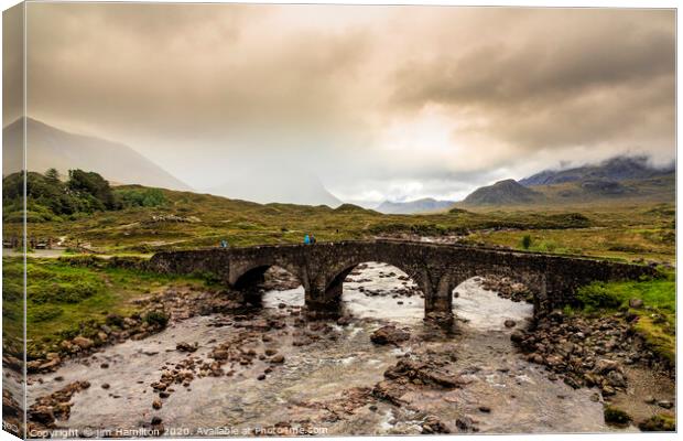 Sligachan bridge, Isle of Skye, Scotland Canvas Print by jim Hamilton