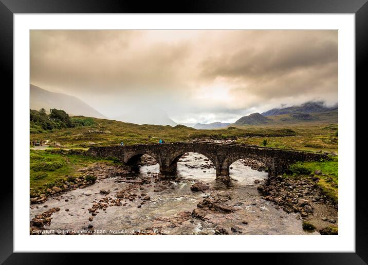 Sligachan bridge, Isle of Skye, Scotland Framed Mounted Print by jim Hamilton