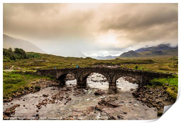 Sligachan bridge, Isle of Skye, Scotland Print by jim Hamilton