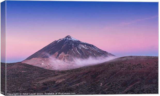 Dawn over Mount Teide Canvas Print by Peter Louer