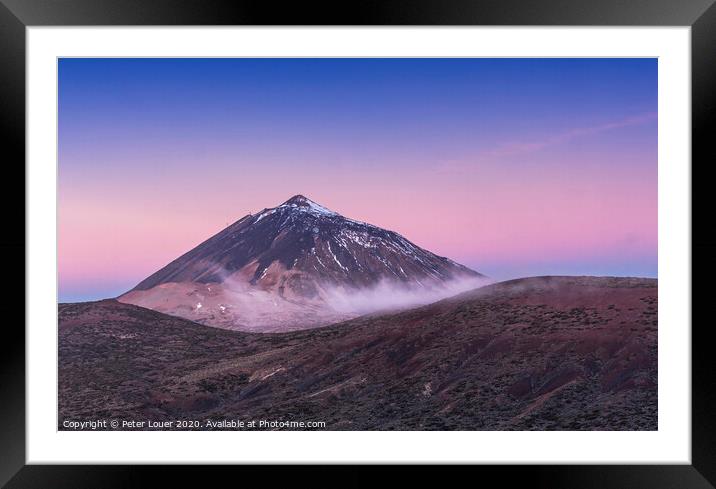 Dawn over Mount Teide Framed Mounted Print by Peter Louer