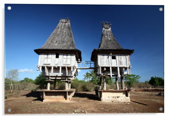 ASIA EAST TIMOR TIMOR LESTE LOSPALOS HOUSE Acrylic by urs flueeler