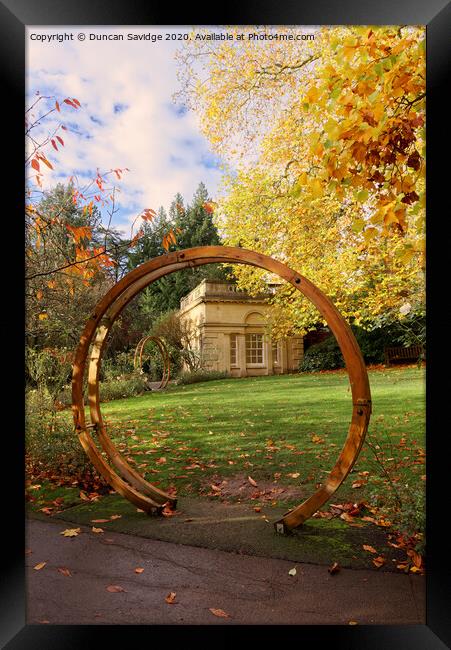 Autumn at Botanical Gardens at Royal Victoria Park  Framed Print by Duncan Savidge