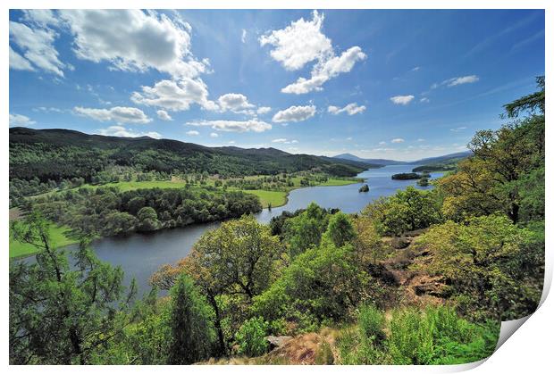 Queen´s View over Loch Tummel, Pitlochry Print by Arterra 