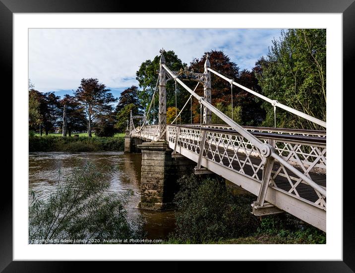 Victoria Bridge Hereford Framed Mounted Print by Adele Loney