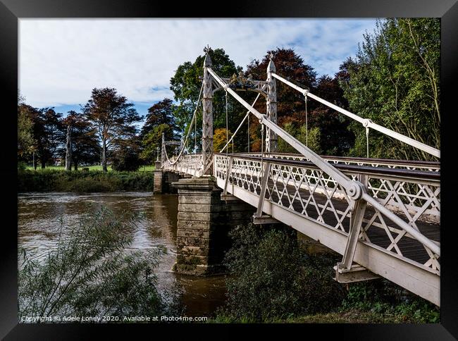Victoria Bridge Hereford Framed Print by Adele Loney