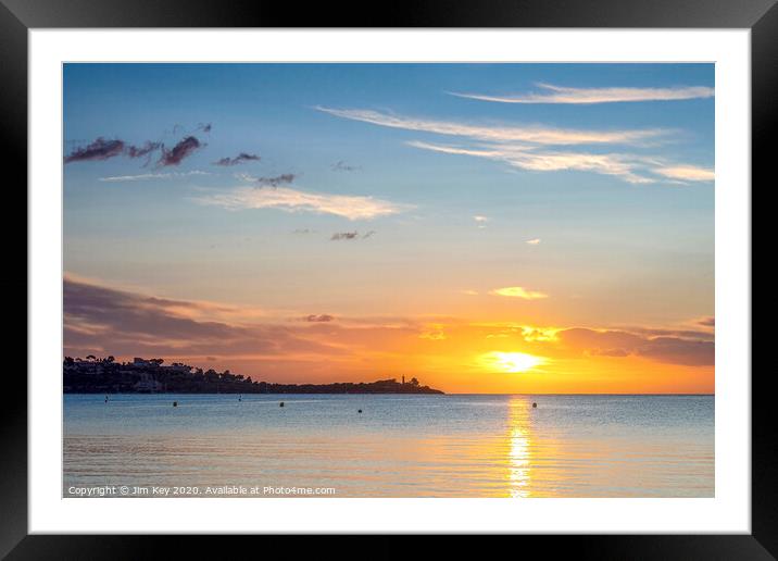 Sunrise at Puerto Pollensa Framed Mounted Print by Jim Key