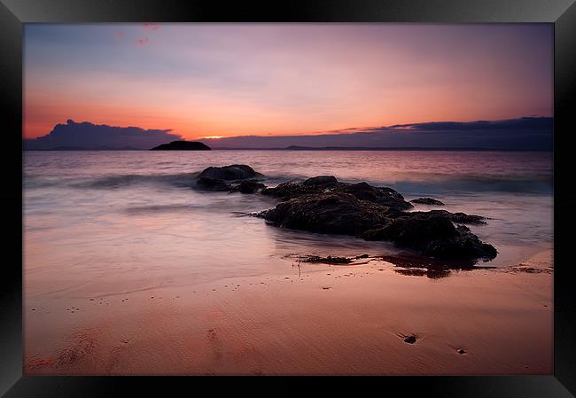 Beach Sunset Framed Print by Keith Thorburn EFIAP/b