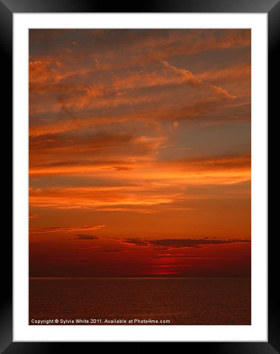 ‘Yet another Sunset’ Framed Mounted Print by Sylvia White