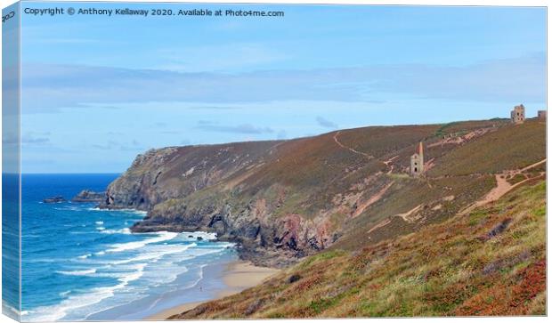 Chapel Forth tin mines Canvas Print by Anthony Kellaway