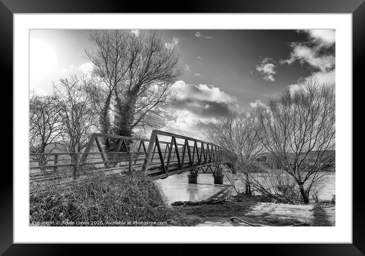 Huntsham Bridge over the River Wye Framed Mounted Print by Adele Loney