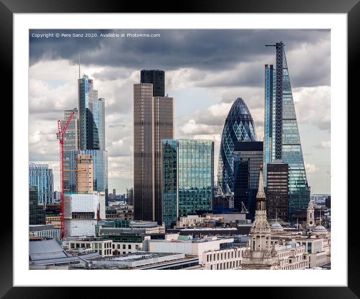 The City of London  Framed Mounted Print by Pere Sanz