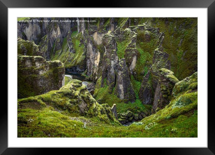 Fjadrargljufur Canyon in Iceland Framed Mounted Print by Pere Sanz