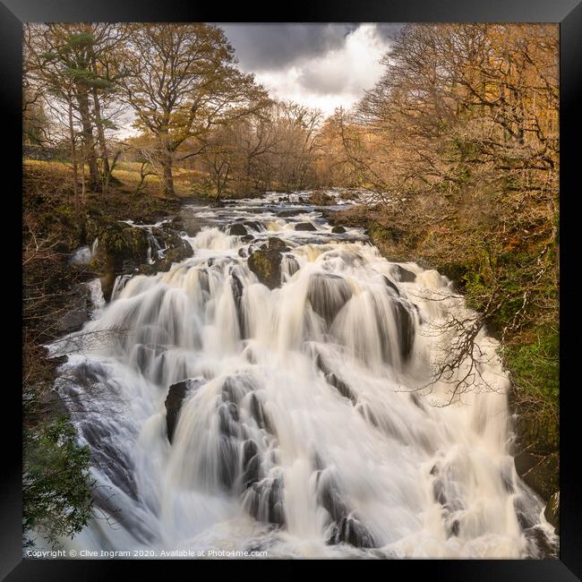 Swallow Falls Framed Print by Clive Ingram