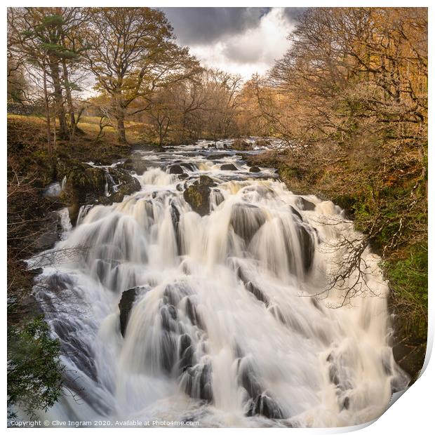 Swallow Falls Print by Clive Ingram