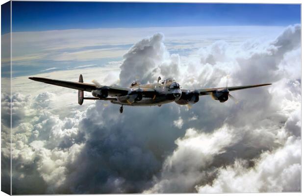 Lancaster Flying High Canvas Print by David Stanforth