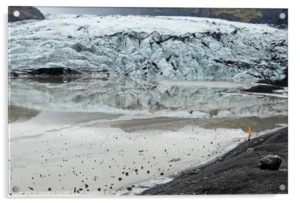 Sólheimajökull glacier  Acrylic by Howard Corlett