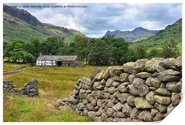 Little Langdale Valley Print by Jason Connolly