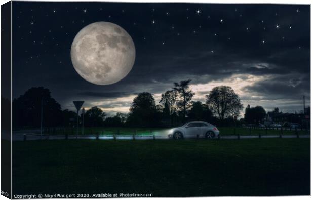 By The Light Of The Silvery Moon Canvas Print by Nigel Bangert