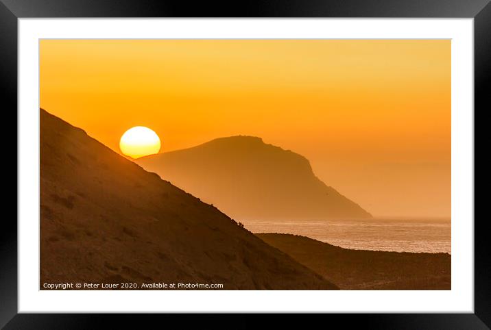 Sunrise over Montana Roja Framed Mounted Print by Peter Louer